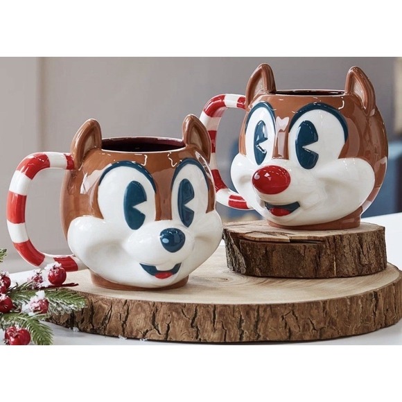 Disney Other - Disney Holiday Lodge Chip 'n' Dale Mug Set Jumbo Mugs New And Sealed